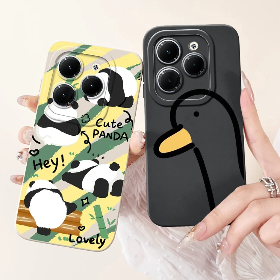 For Infinix Hot 40 Case Hot 40i X6528B Cute Animals Cartoon Cover Soft TPU Phone Cases For Infnix Hot 40 Pro Hot40 Hot40i Fundas