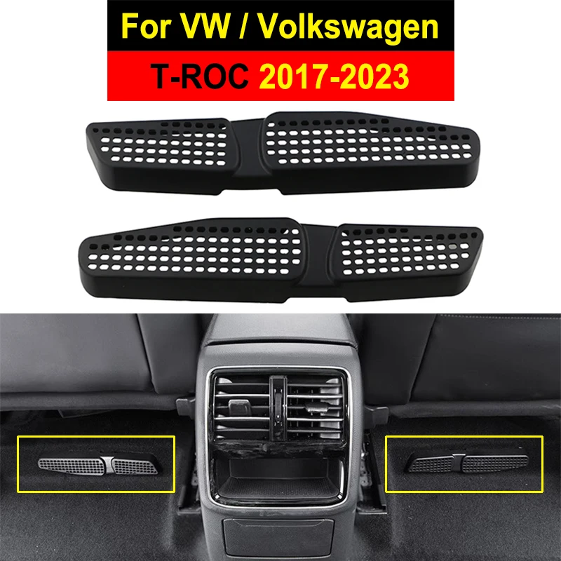 Car Air Vent Cover For VW T-ROC 2017 2018 2019 2020 2021 2022 Volkswagen T ROC A11 Rear Seat Air Conditioning Outlet Cover