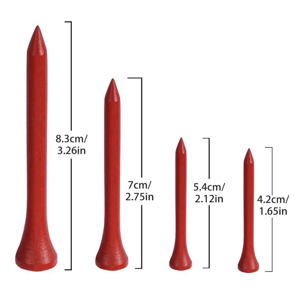 100 Pcs Golf Tees Reduce Friction Side Spin Wooden Golf Tees Golf Accessory to Improve Distance And Accuracy