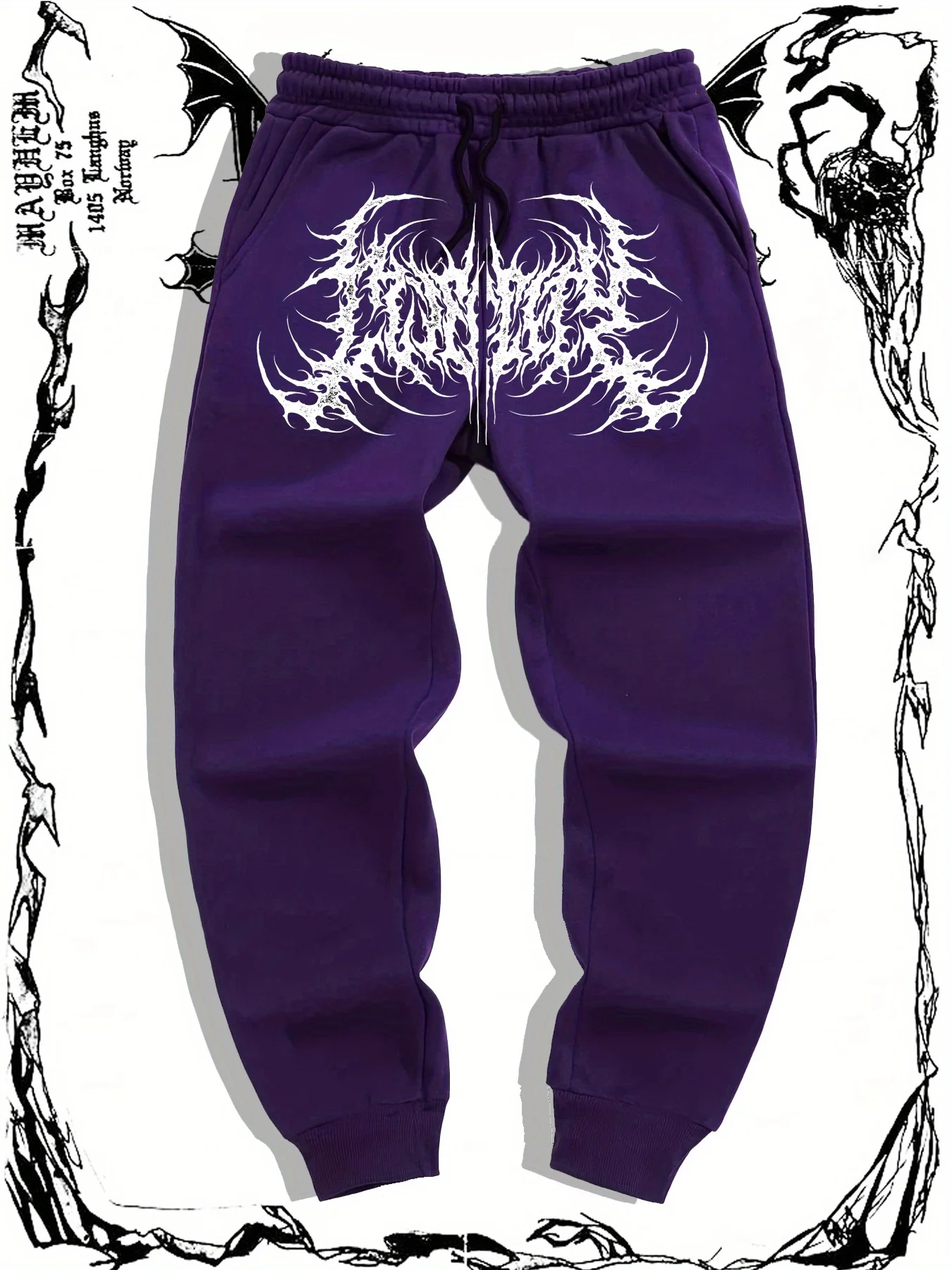 แฟชั่นและ Casual Gothic พิมพ์กางเกงวิ่งสําหรับชายฟิตเนสกางเกงยิมแน่นกางเกงกีฬากลางแจ้งกางเกงวิ่ง S-3XL