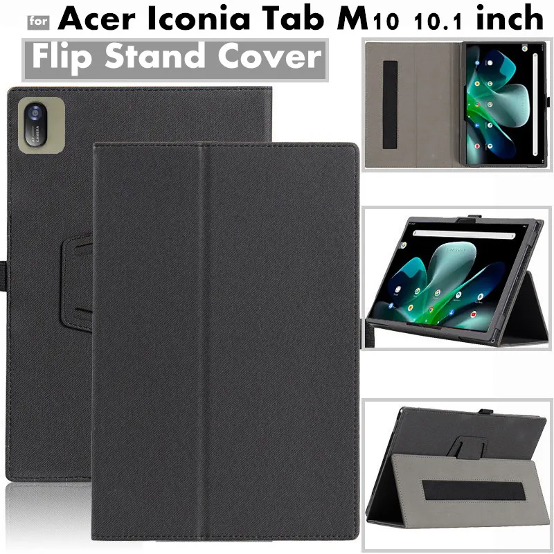

Для Acer Iconia Tab M10 10,1-дюймовый чехол с откидной магнитной складной кожаной подставкой, защитный чехол для всего тела с держателем для рук