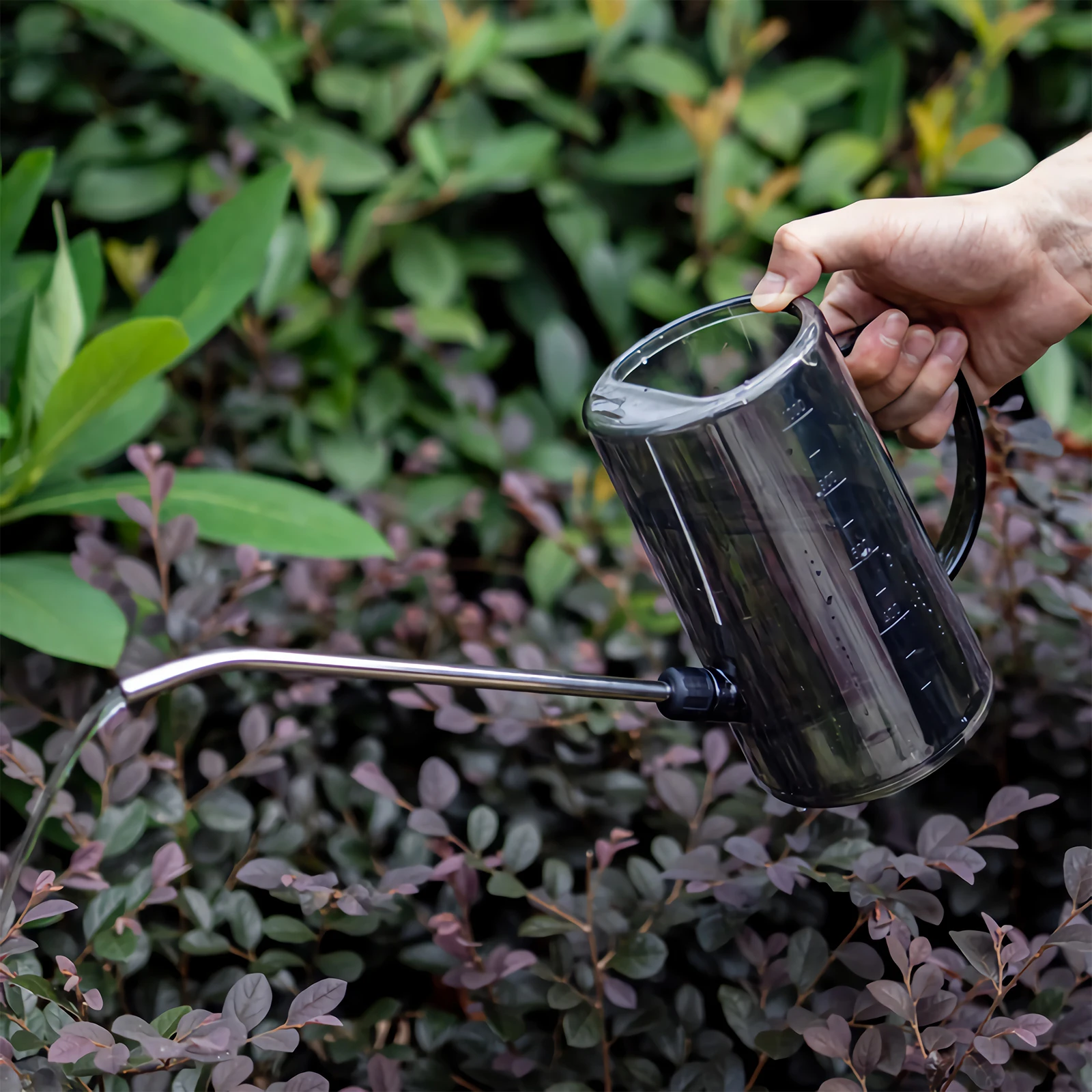 

Watering Can Long Mouth Sprinkling Bottle Stainless Steel Grey Garden Pot Eco Friendly Plastic Bright Color No Harm