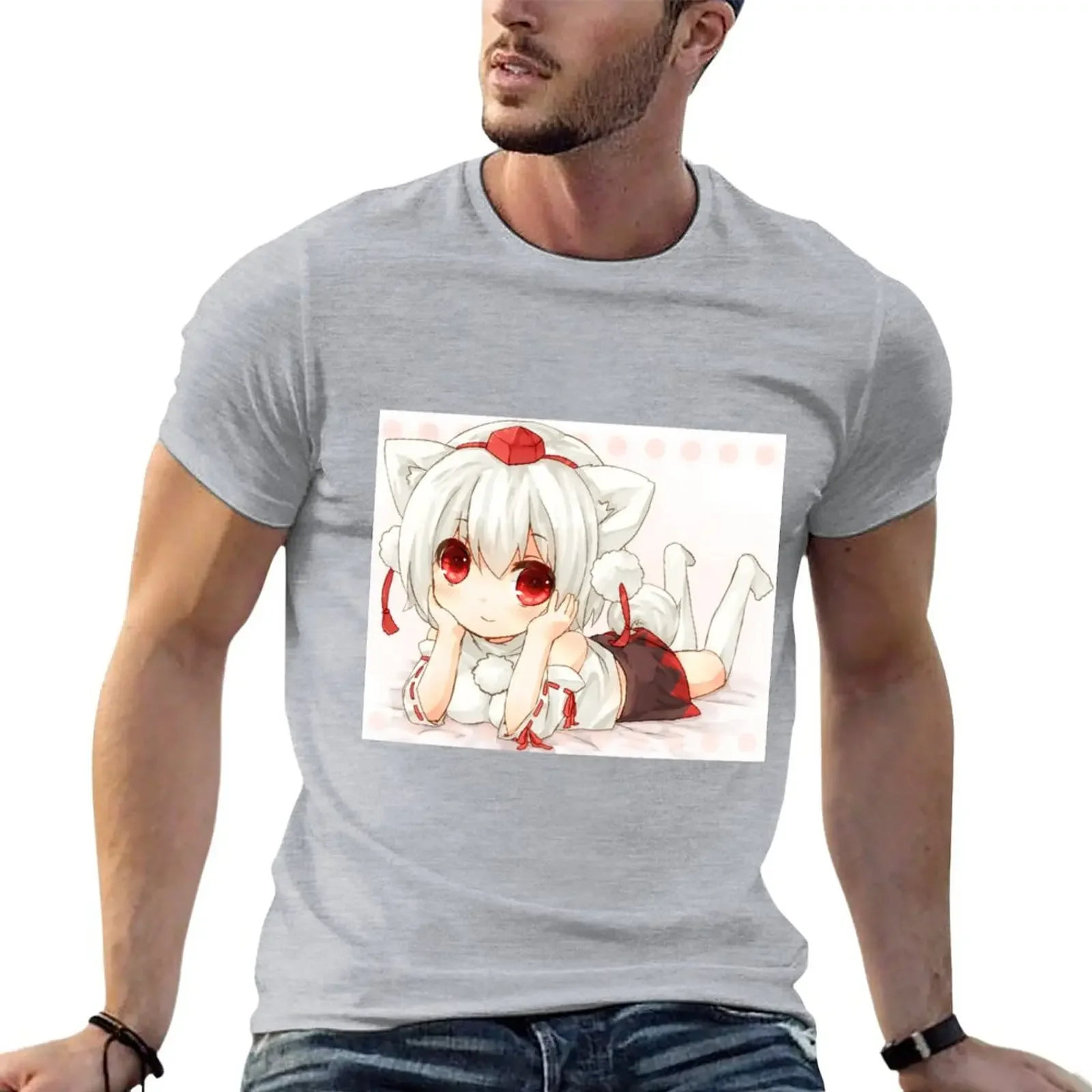 

Cute anime wolf girl T-Shirt plus sizes cute clothes T-shirt men