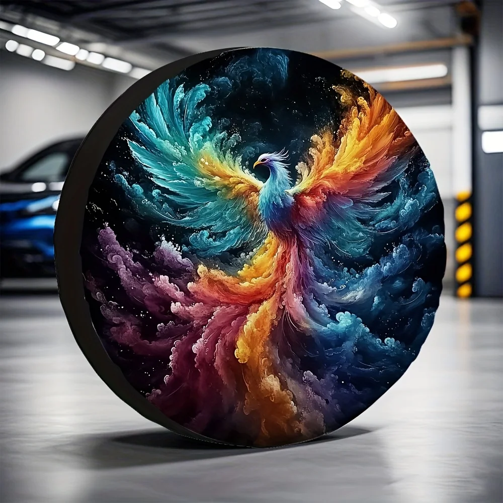 

Яркий чехол для шин Phoenix, водонепроницаемый полиэстеровый чехол для запасного колеса прицепа, дорожный чехол