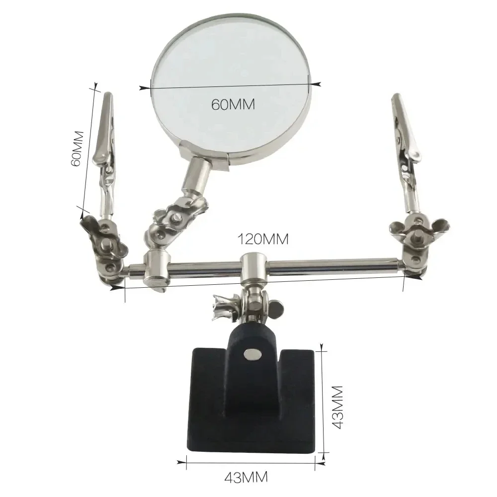 BST-168Z Magnifying Glass Auxiliary Clip Magnifier Soldering Iron Stand Holder Station For Mobile Phone Repair Tool