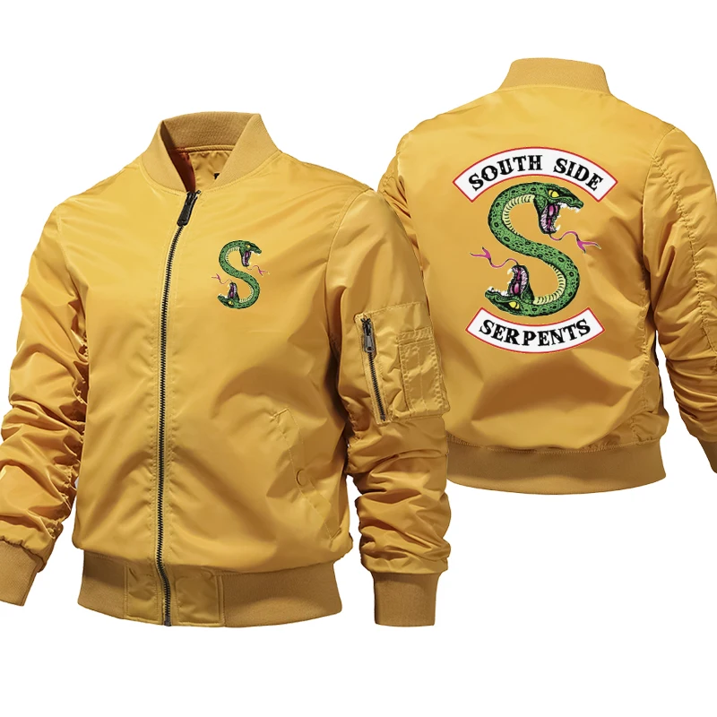 Riverdale South Side Serpents Jacket Men TV Show mens bomber jackets streetwear hombre Winter Coats 5XL Male Windbreak Jackets