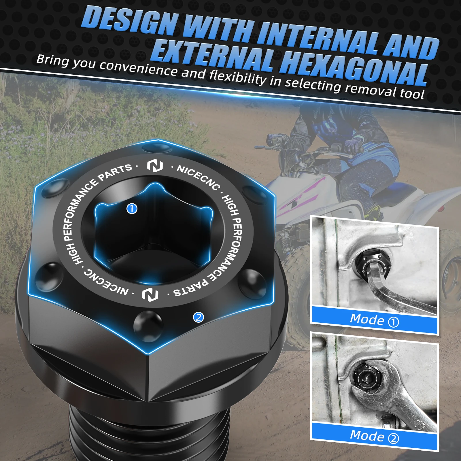 ATV น้ํามันปลั๊กสําหรับ Honda TRX450R 2006-2009 TRX450ER 2006-2014 TRX 250X 300X 250X 92800-12000 6061-T6 อลูมิเนียม