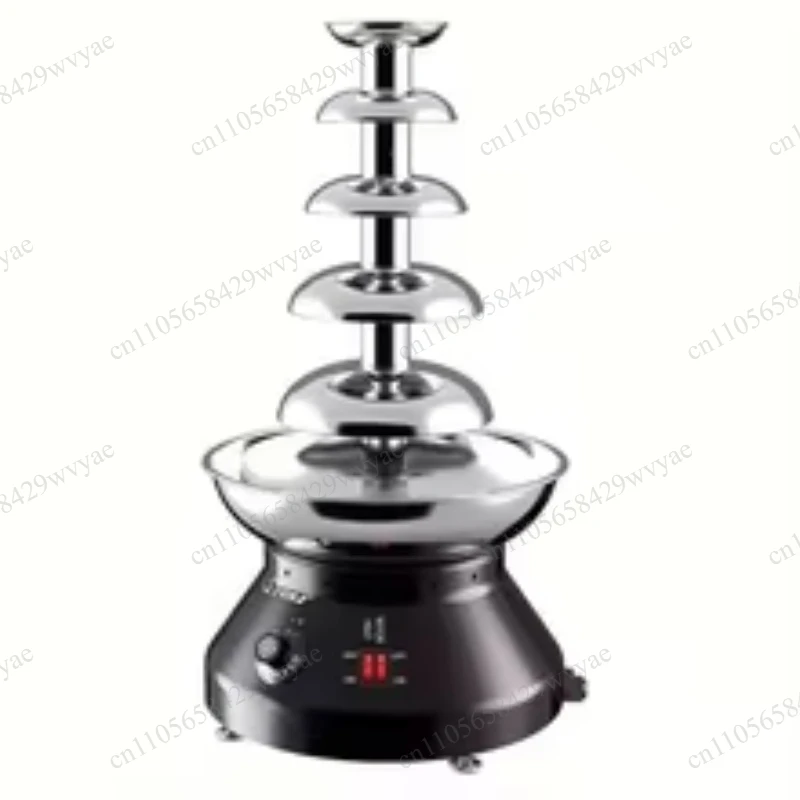 Chocolate Fountain Machine with Tap, Small Size for Buffets Parties Restaurants, Red & Black Optional