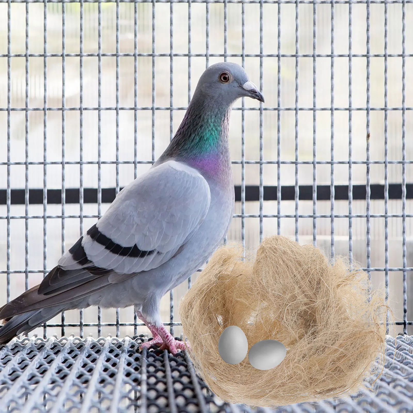 

Bird Nest Cushion Material Filler Accessories Khaki Fine Twine Nesting Supplies Durable Natural Parrot Woven Pet Supplies