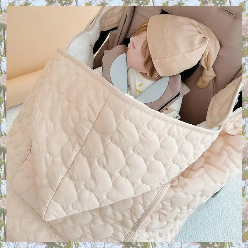 

X18A-Autumn Winter Baby Cape Baby Stroller Blanket Cartoon Thickened Warm Baby Quilt Baby Stroller Sleeping Bag Kids Straps B Du
