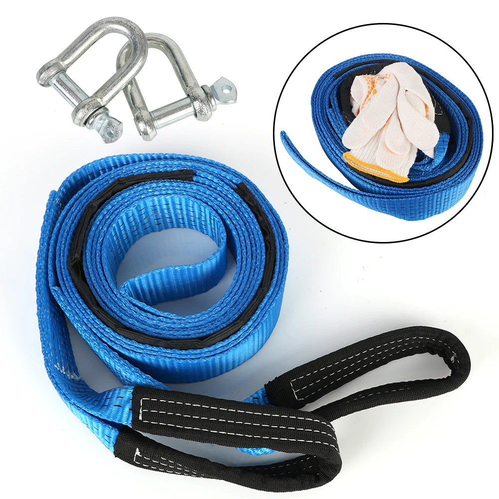 

Tow Cable With Hooks High Strength Nylon Tow Strap Car Towing Rope For Heavy Duty Car Emergency 8 Tons 3.66M Car Accessories