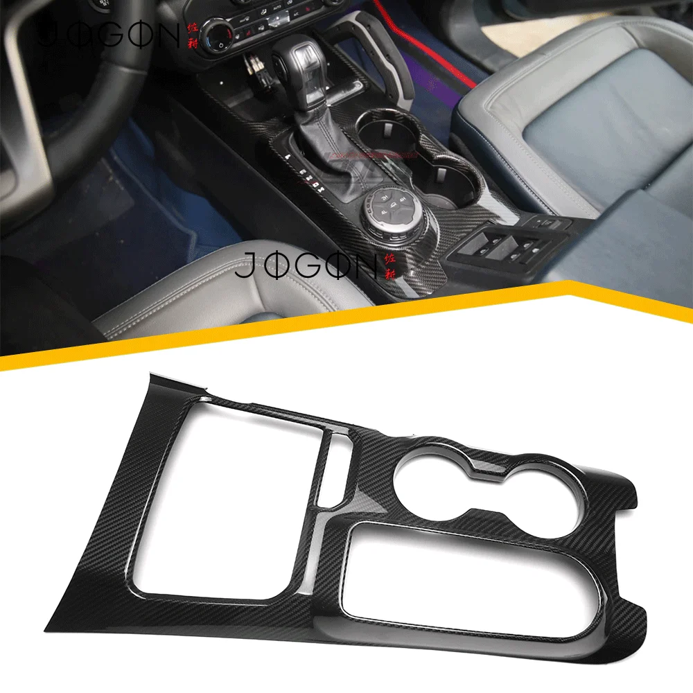For Ford Bronco Raptor Badlands Base Sport Utility 2021-2026 Dry Carbon Fiber Center Console Cover Gear Shift Panel Decoration