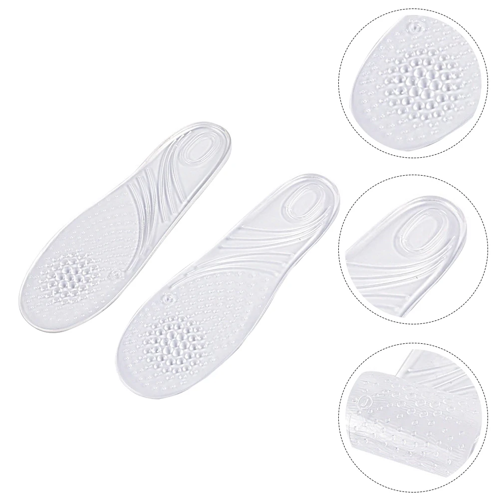 

Silicone Arch Support Insoles Gel Material Lightweight Cushions Transparent Comfortable Massage Anti-slip Durable Shoe Pads Foot