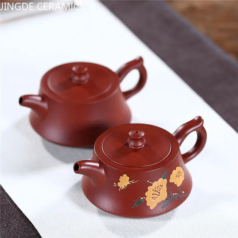 

Yixing Dahongpao Purple Clay Tea Pot Handmade Beauty Tea Maker Portable Pu'er Teapot Chinese Zisha Tea Sets Drinkware 150ml