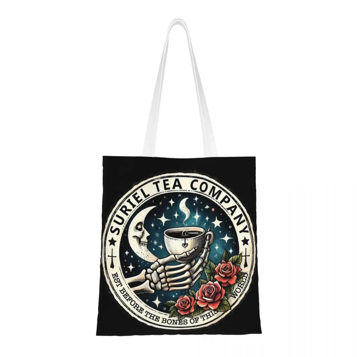 

Women Men Suriel Tea Co Tote Bags Canvas Shopping Bag for Student Handbags
