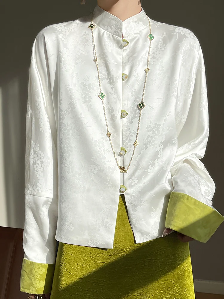 Pink round Neck Embroidered Floral Casual Top Women's Spring 2024 New Style Chinese National Trend Matching Versatile Jacket