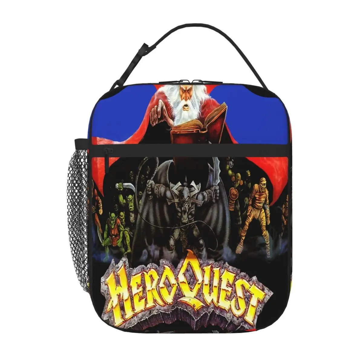 Hot Sale Hero Quest Mb Board Game Watercolor Lunch Handbag Family Picnic Commuter Lunch Bag