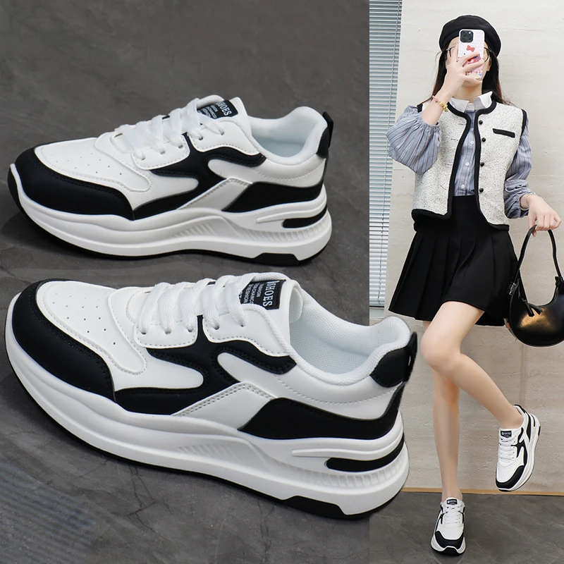 

Women Shoes 2025 New Autumn Trendy Brand Torre Female Thick Sole Increased Casual Flow Reflective Sports Running Trendy Shoes