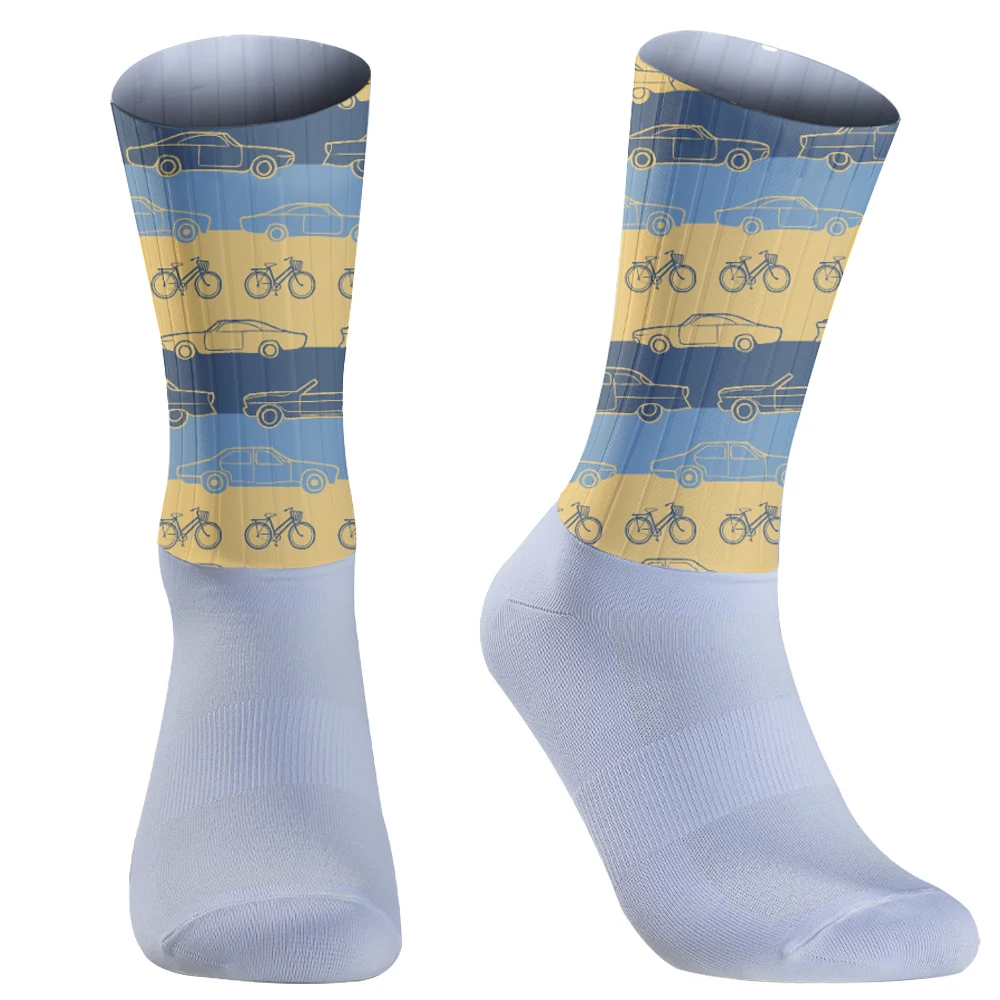 Neue Männer Frauen Calcetines Ciclismo Sommer Aero Bike Team Rad socken Kieselgel rutsch feste atmungsaktive Pro Rennsport Socken