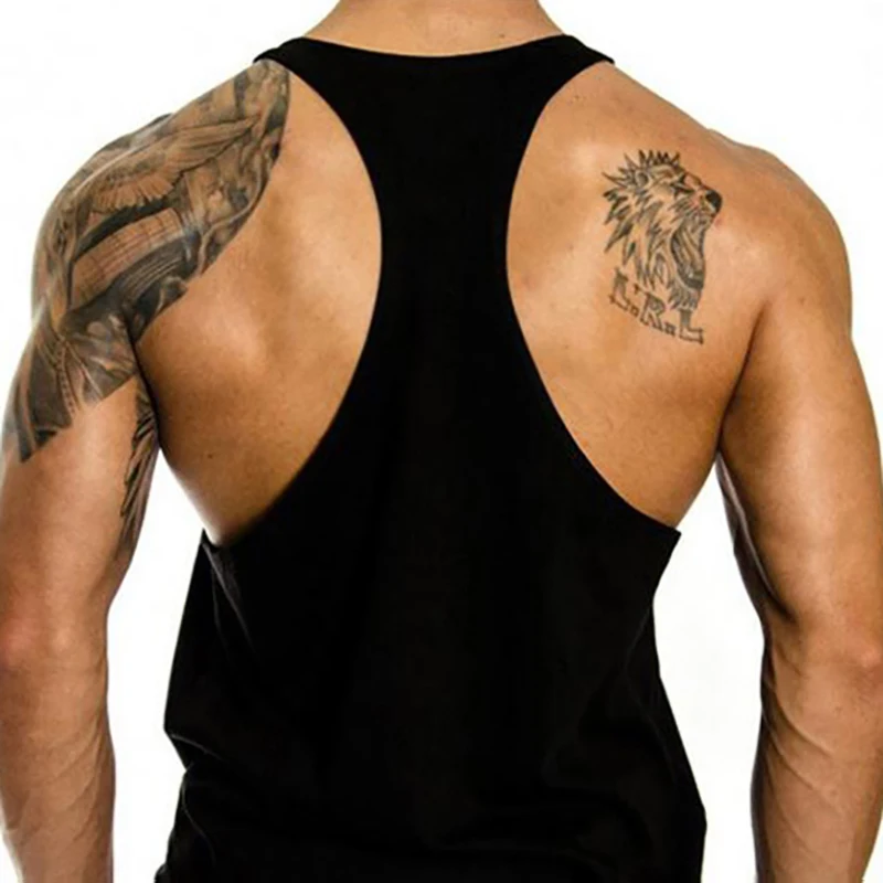 1898 Brooklyn New York Print Sport Vests Gym Bodybuilding Cotton Breathable Tank Top Men Fitness Muscle Sleeveless Y-back Shirt - view 3