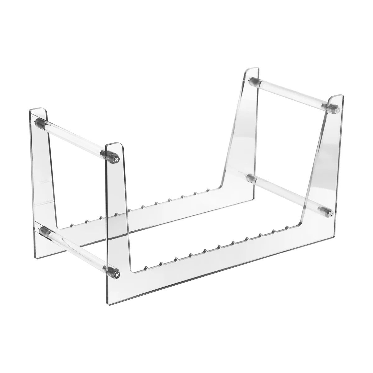 Qualitative Clear Vinyl Record Stand Holder for Desktop Album Storage, Record Shelf Display for Desktop Pictures, Books