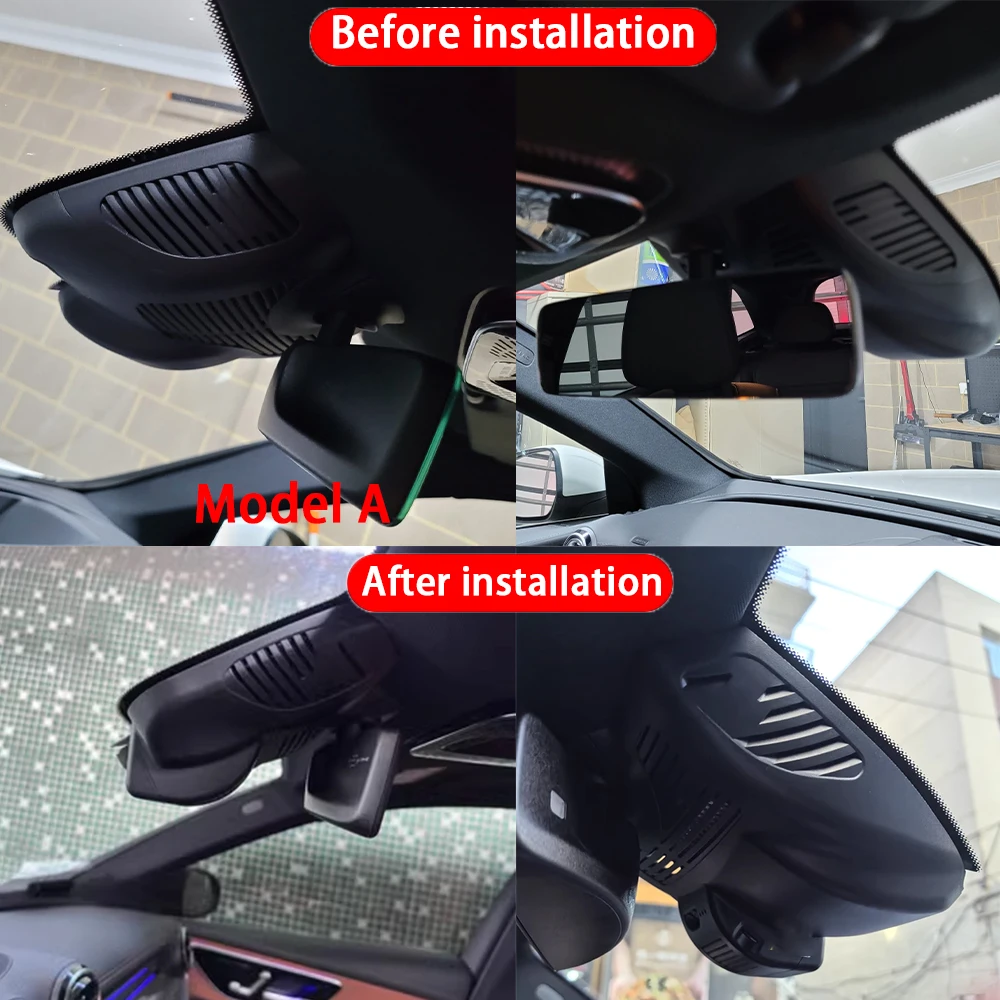 for Mercedes Benz GLC X254 C254 2022~2025 4K Dash Cam Front Rear Car Camera DVR Wifi Plug & Play Video Recorder Loop Recording