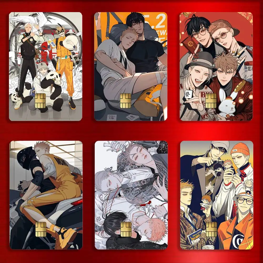 

19 Days C-Comics Card Stickers For Debit Bank Credit Cards Metro Bus Pass Sticker Decoration Cover 4PCS Card Skin