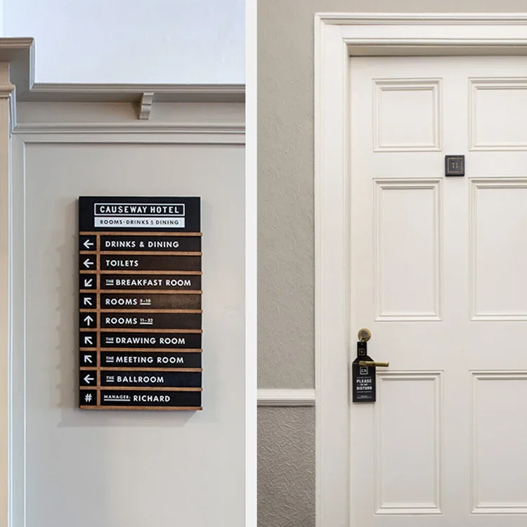 لوحة لافتات توجيهية للفندق لوحة لافتات معلومات أرضية