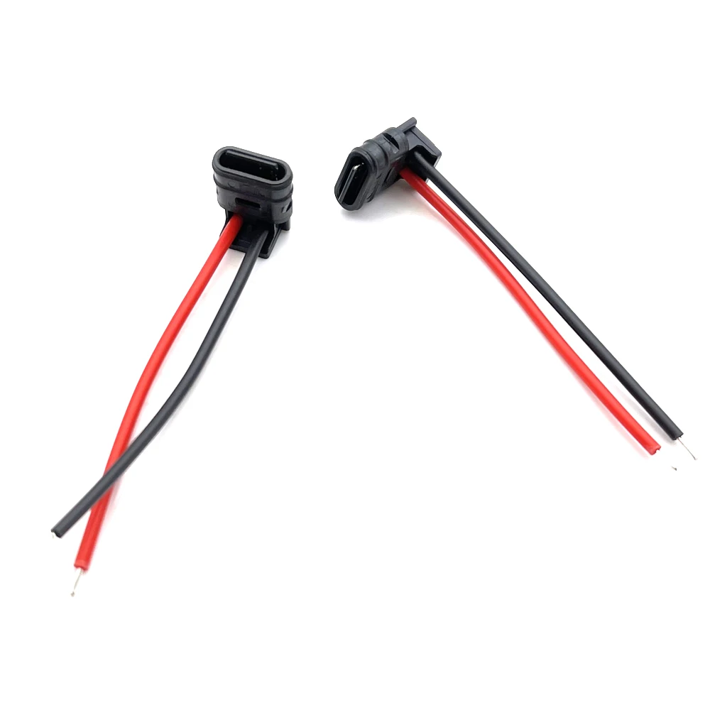 Cable de soldadura tipo C, Conector de interfaz de carga rápida, 1 piezas, 4 pines, resistente al agua, hembra, puerto USB C