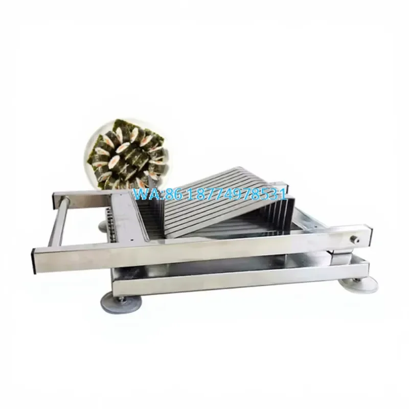 Wmwmnu Food Grade 304 Stainless Steel Sushi Rolls Slicer Manual Soft Food Cutter Cut Into 8 10 12 Slices