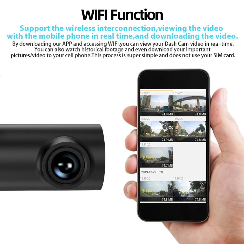 BOENKAI LF9 Pro 1080P Full HD Car DVR WiFi 170 Degree Wide-angle DashCam APP Control G-sensor Dash Camera Vehicle Video Recorder