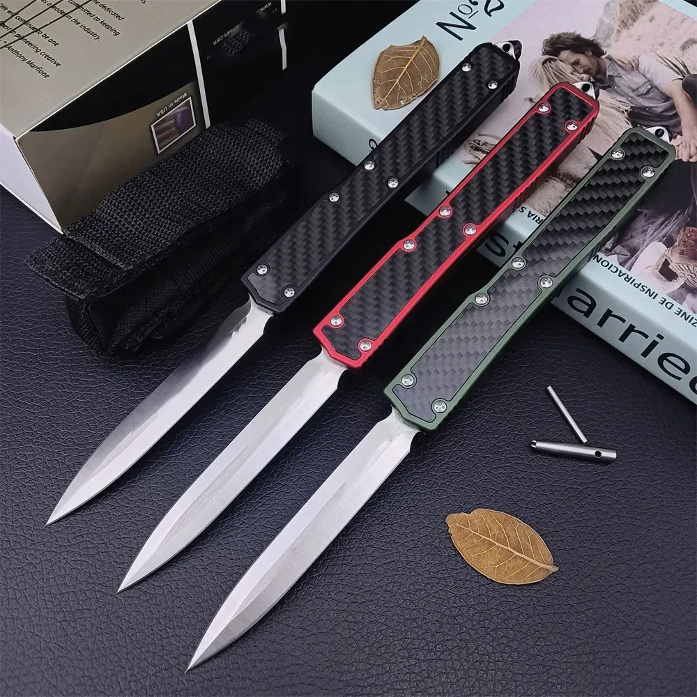 Pocket Folding Knife D2 Blade Aluminum Alloy Handle Outdoor Portable Camping EDC Self-defence Survival Combat Multitools Knives