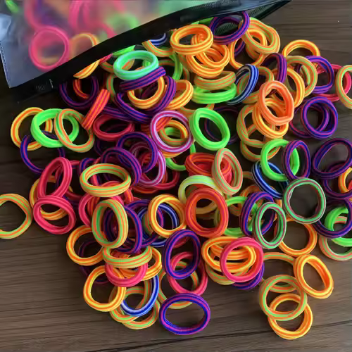 50/100Pcs Hair Bands for Children Colorful Nylon Scrunchie Hair Ties Rubber Band Kids Elastic Hair Leagues Girl Hair Accessories - Image 23