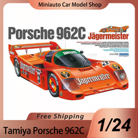 New In Stock Tamiya 1:24 Porsche 962C 1987 Racing Car Assembly Car Four Wheeler 24372 Toys Jagermeister Version Car Model Toys
