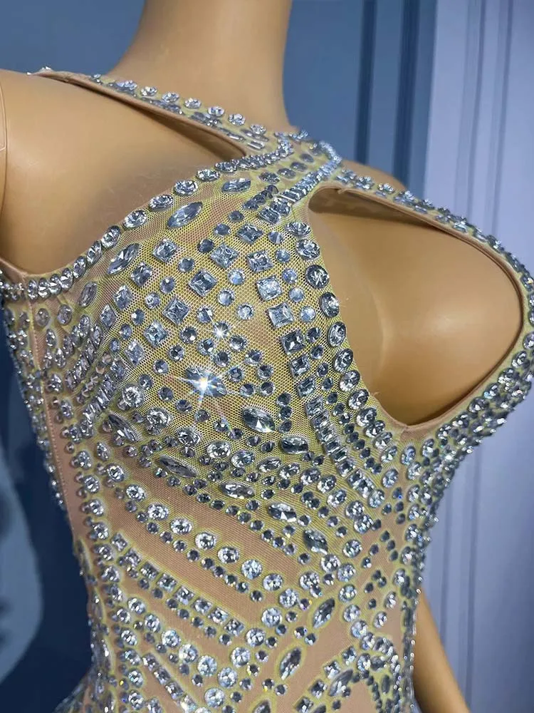 High Quality Hot Stamping Sexy Hollow Tassel Irregular Dress 2025 New Fashion Custom Women'S Clothing