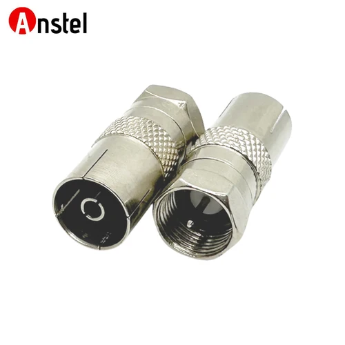 Imagen 2 del producto Convertidor F a TV F macho a TV hembra adaptador de Cable de antena conector Coaxial RF para IEC PAL DVB-T