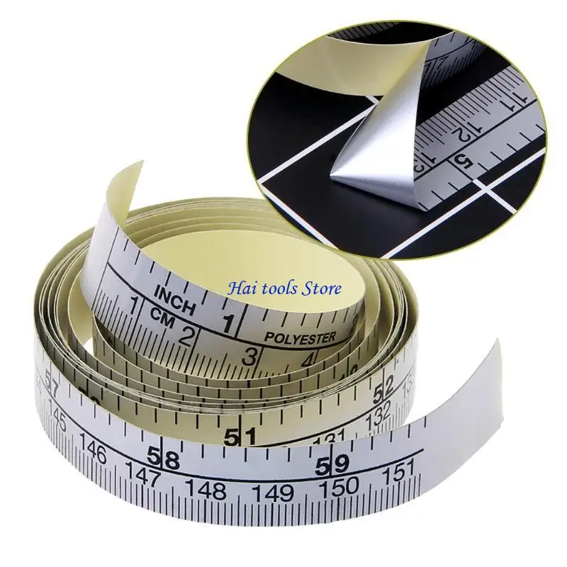X37E 151cm Adhesive Metric Measure Tape Vinyl Ruler For Sewing Machine Sticker