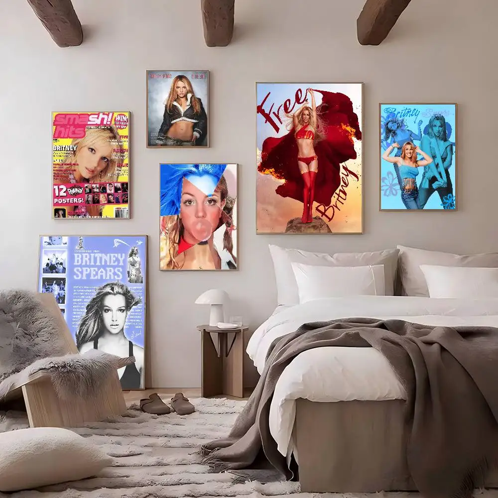 B-Britney S-Spears Classic Movie Posters HD Quality Poster Wall Art Painting Study Nordic Home Decor