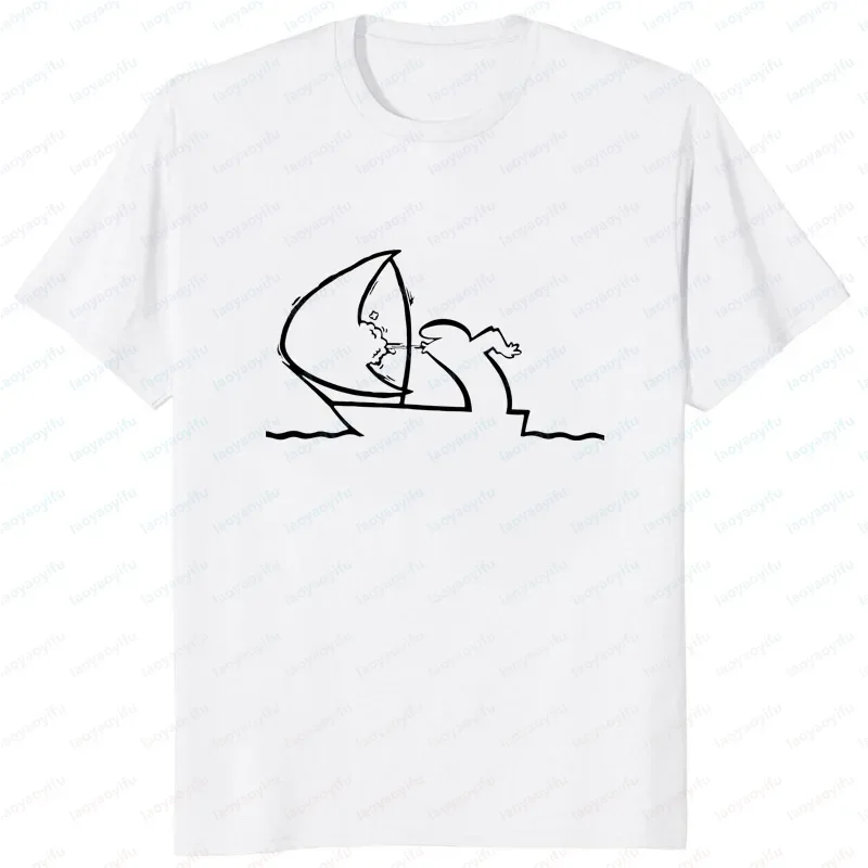 Korea Style La Linea The Line Osvaldo Cavandoli TV Tshirt Comfortable Streetwear Man T-shirt Hipster Casual Loose Women Tee image 2