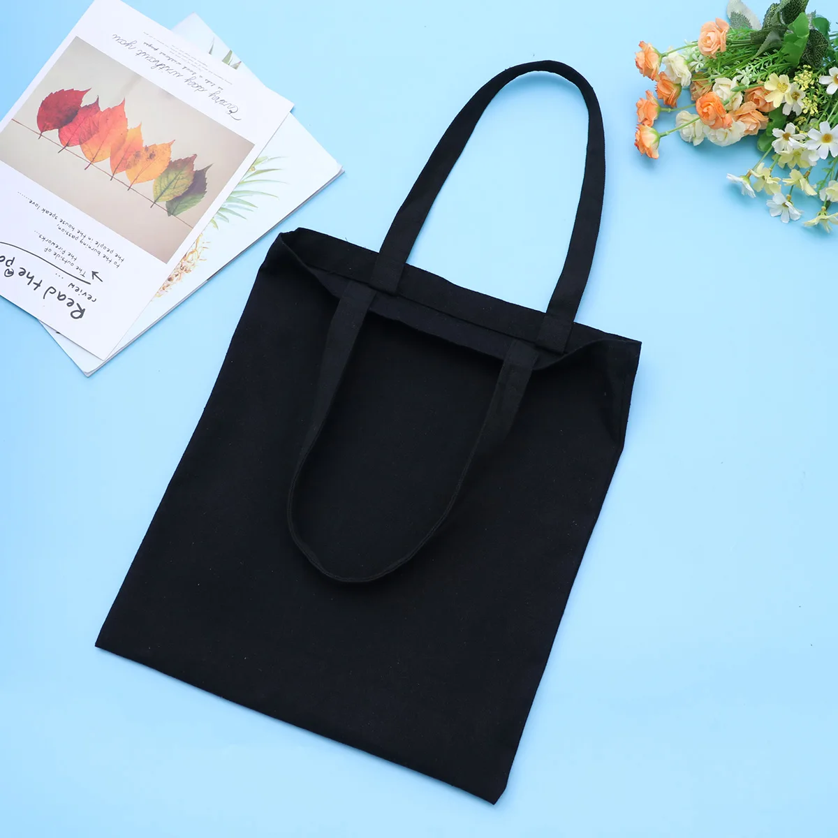 

2Pcs Large Capacity Blank Canvas Tote Bag Heavy Duty Shopping Handbag for DIY Craft Gifts