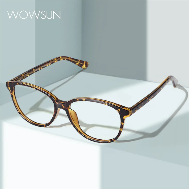 WOWSUN Classic Circular Anti Blue Light Computer Glasses with Universal TR90 Spring Leg Design for Men and Women AA192