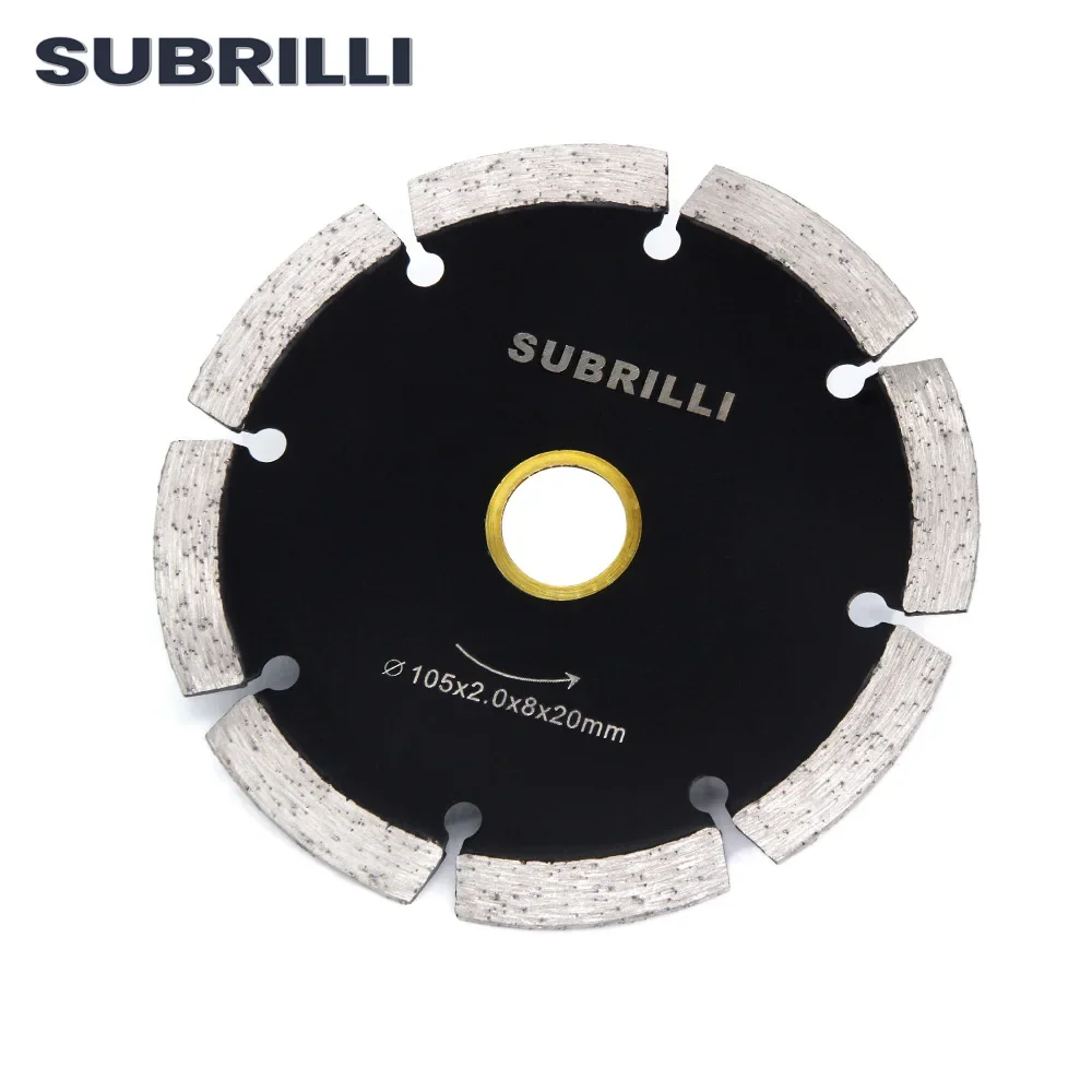 SUBRILLI-hoja de sierra de disco de diamante de 4 pulgadas, disco de corte en seco, amoladora angular, disco Circular, mármol, granito, cemento, electroherramienta