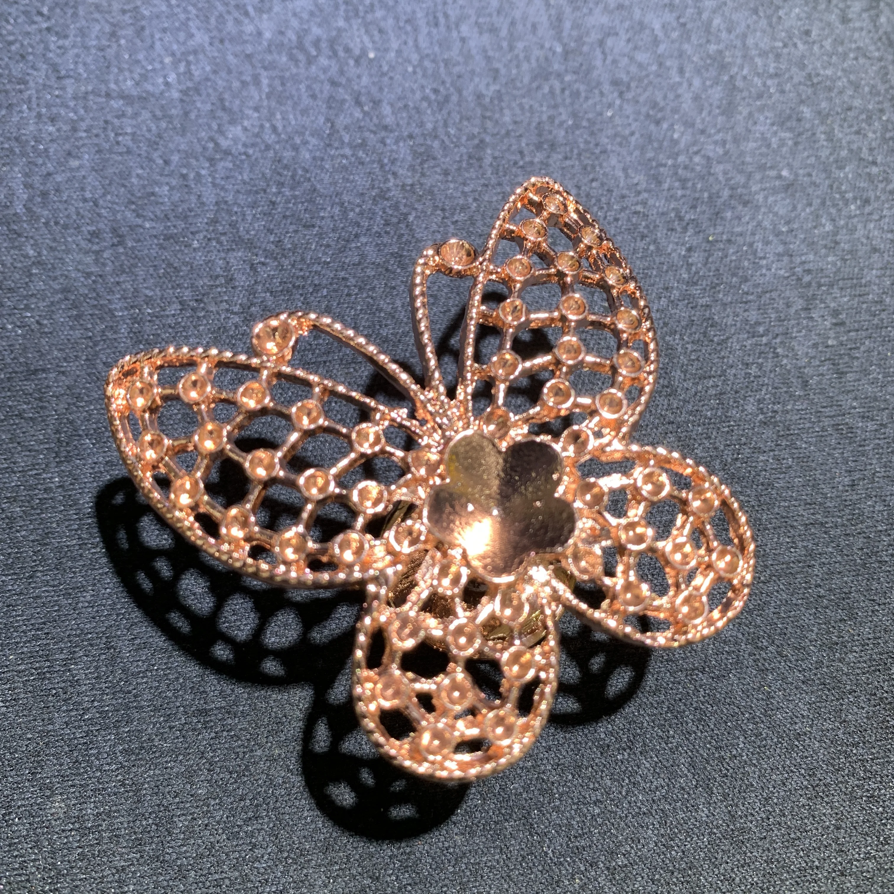 Metal Display stand  for sphere stone Butterfly shaped Crystal Ball holder