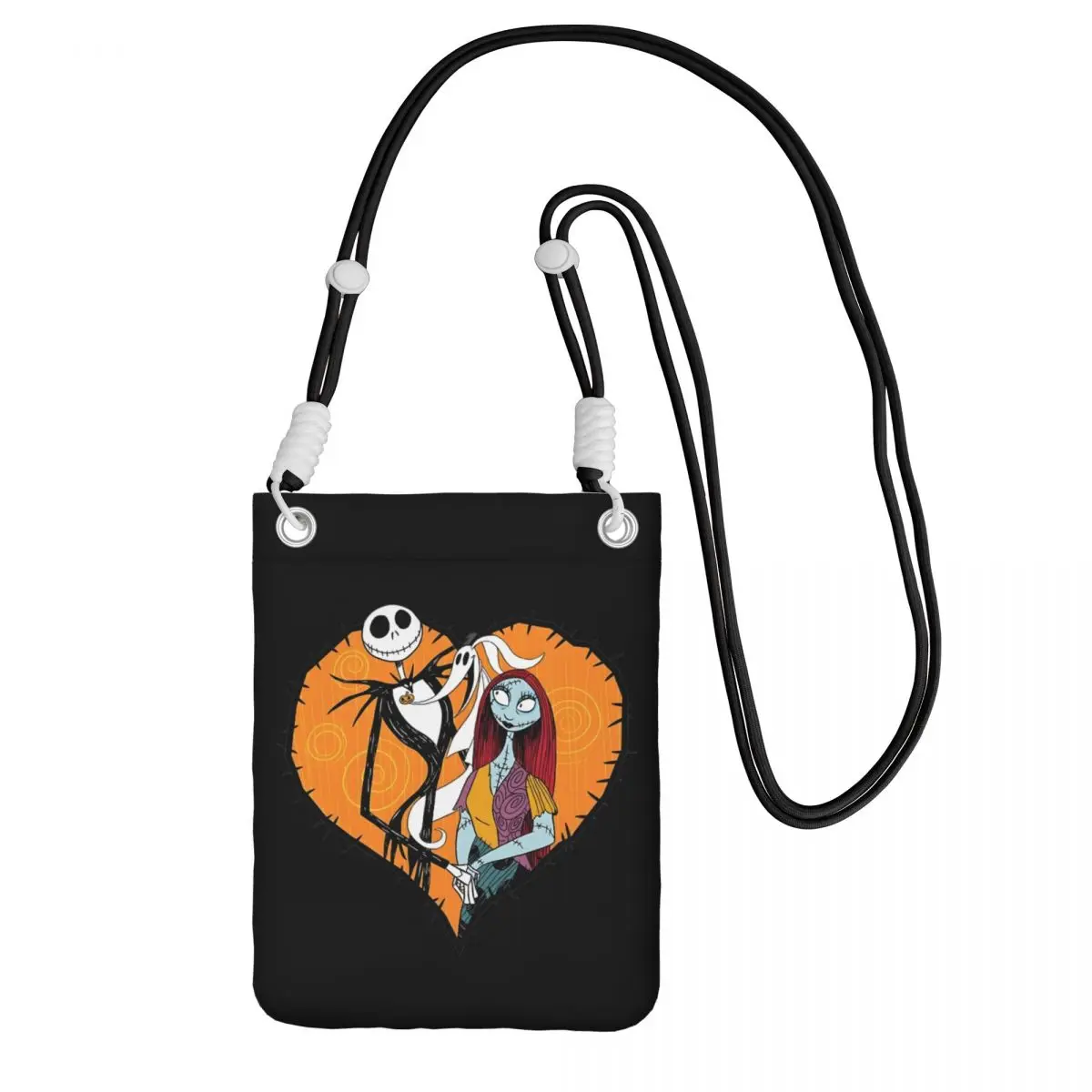 

Повседневная сумка для мобильного телефона Джека Скеллингтона на заказ для мужчин и женщин на Хэллоуин, через плечо для покупок, съемный плечевой ремень