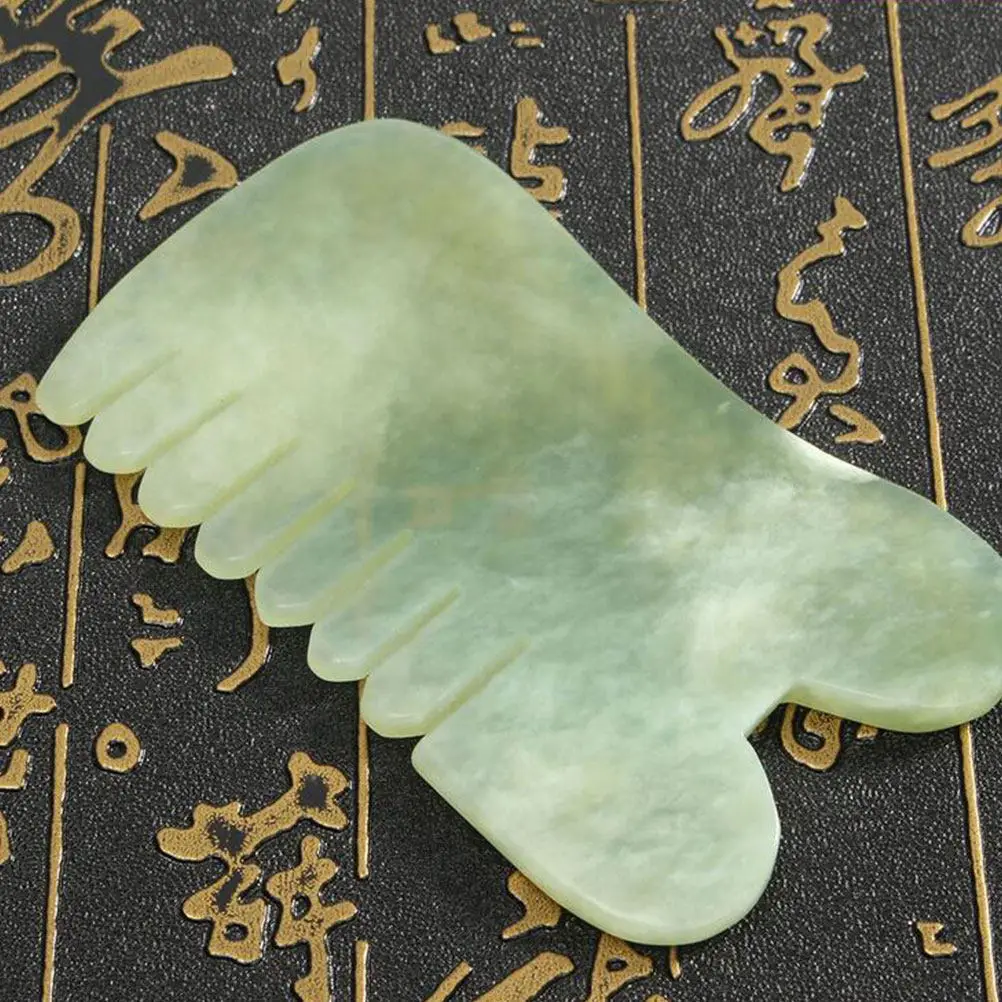 

Massaging Scraping Jade Board Size M Genuine Smooth Thin Facial Scraping Tool for Spa Acupuncture Therapy Trigger Point