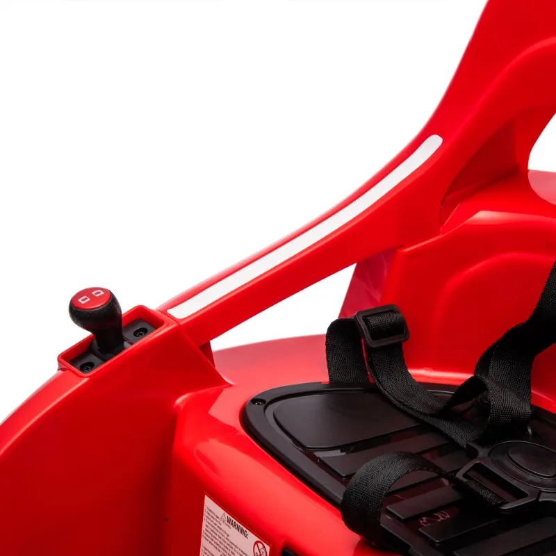 Samochodzik na zderzak 12 V dla dzieci, samochód elektryczny dla dzieci, karoseria z wyściółką antykolizyjną Pięciopunktowy pas bezpieczeństwa