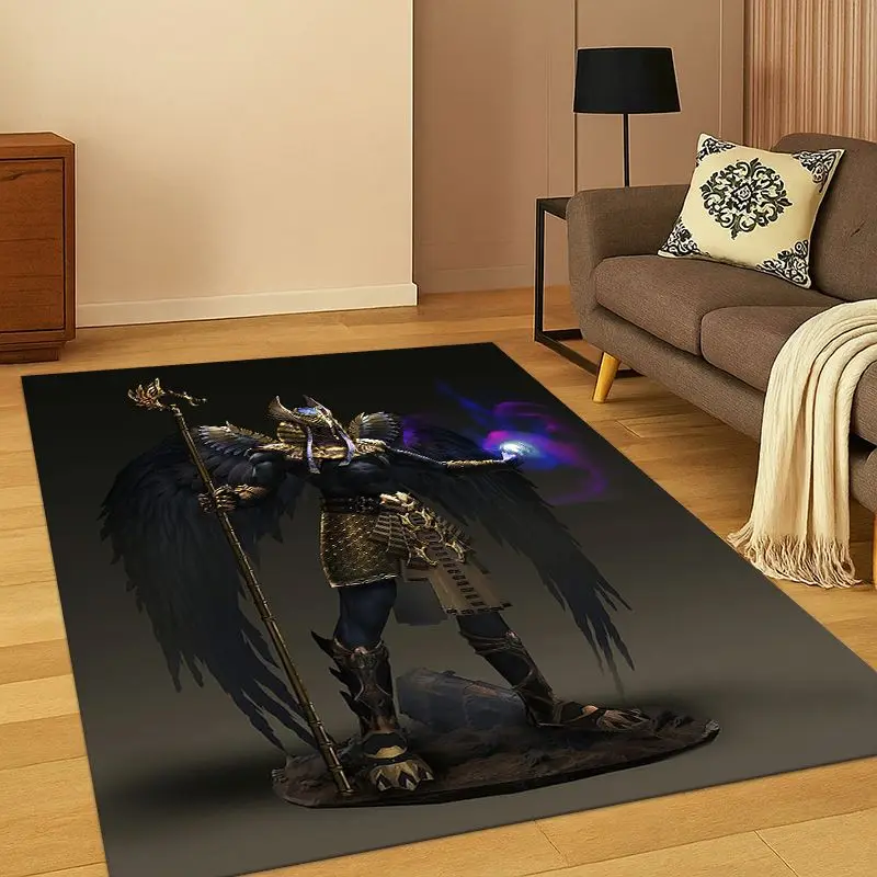 Egyptian Mythological mural pictograph Carpet Rug for Bedroom Living Room Sofa Playroom Doormat Home Decor,Kid Area Rug Non-slip
