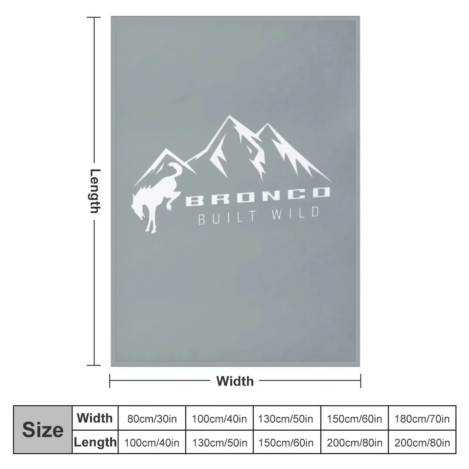 Bronco Built Wild Mountain Throw Blanket Warm warm winter Thin Thermals For Travel Blankets