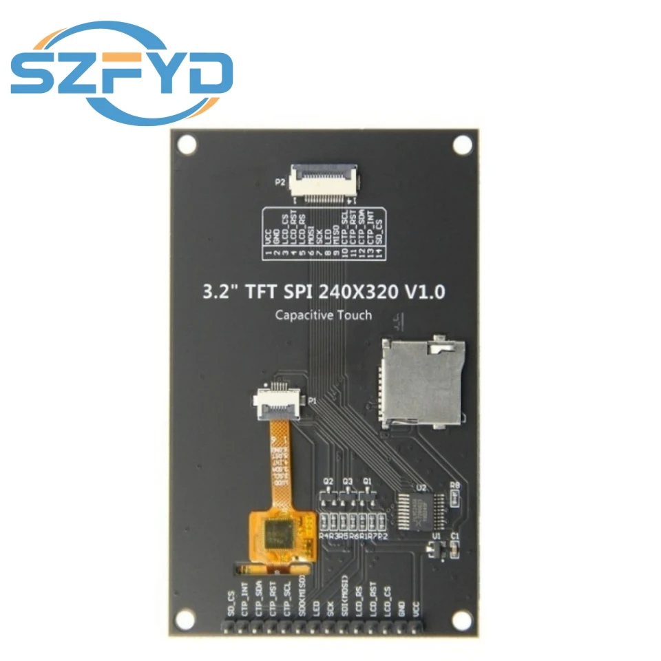 3.2 Inch 320×240 SPI Serial TFT LCD Module Display Screen With Touch Panel Driver IC ILI9341V