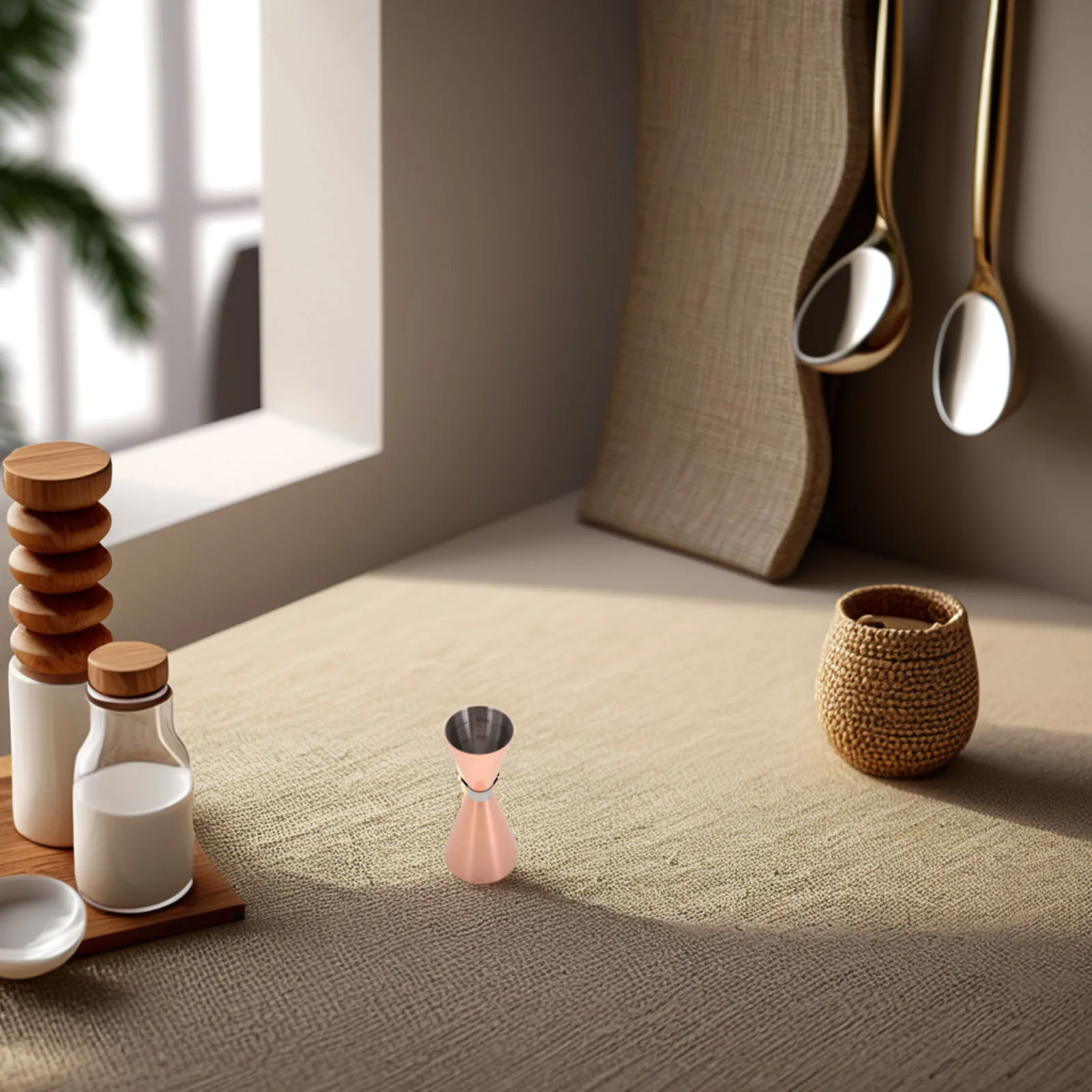 

Double Cocktail Jigger Japanese Style Thickened Rim Measuring Cup 30Ml 60Ml Stainless Steel Shot Measure Jigger Bartender